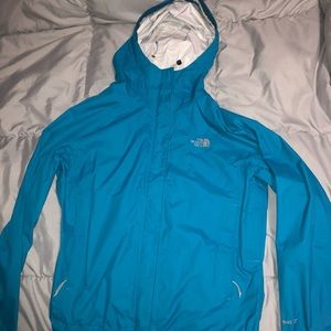North face blue raincoat